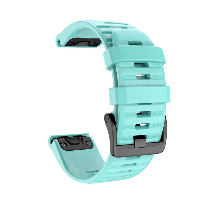 Quick-Release Silicone Sport Strap for Garmin Fenix & Forerunner (20-26mm)