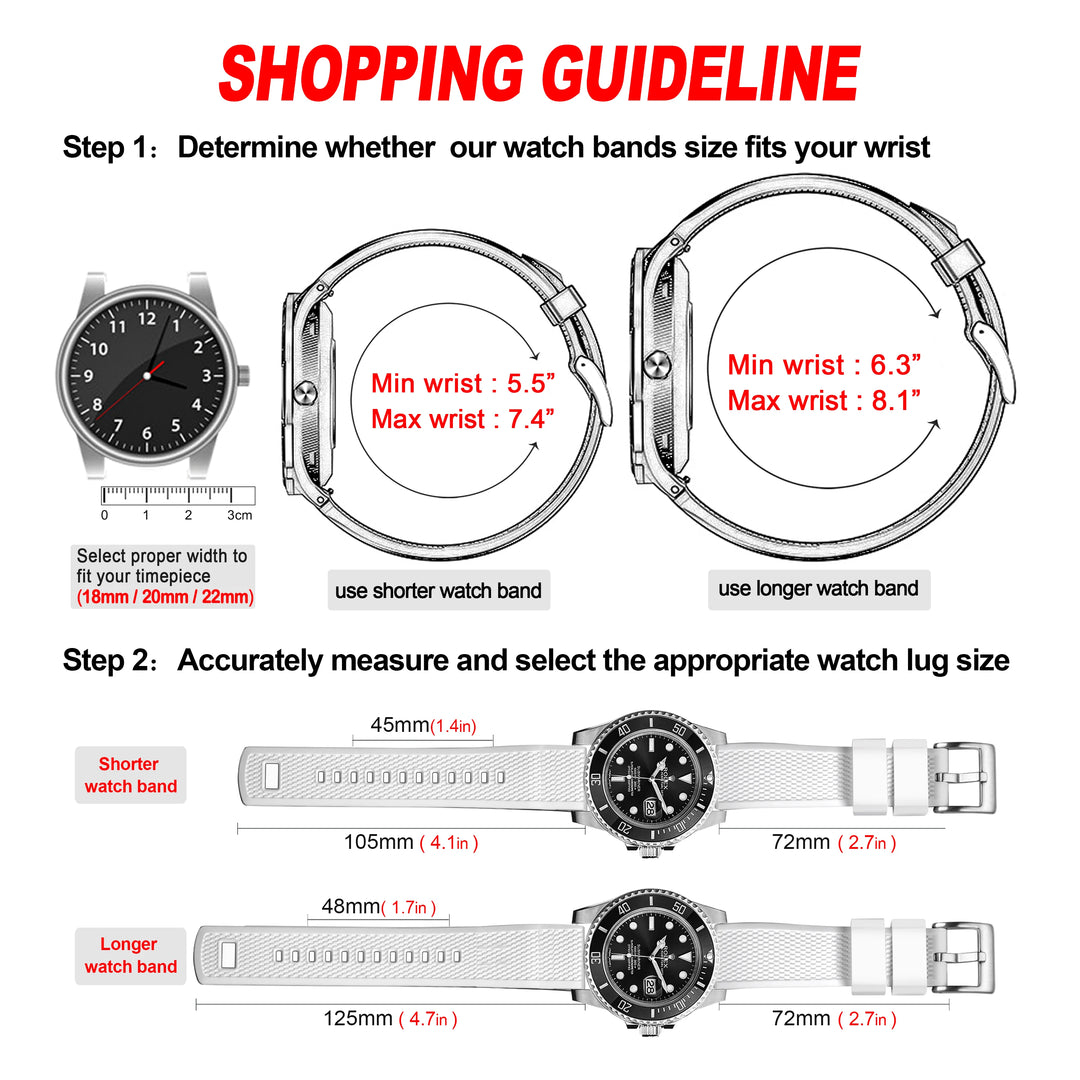 Hemsut  Silicone Smart  Watch Bands, 18mm 20mm 22mm Quick Release Rubber Watch Strap for Man Women Soft Replacement