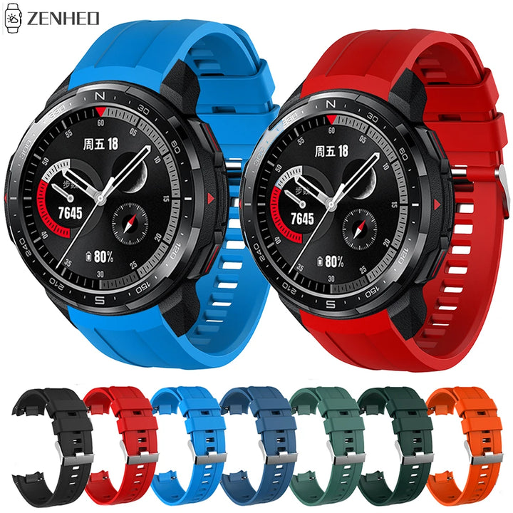 22mm Silicone Watch Strap for Huawei Honor Watch GS Pro