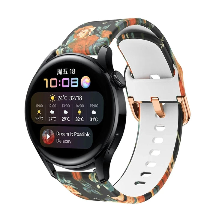 Silicone Watch Strap – 20/22mm for Huawei GT2/GT3 & Garmin Forerunner