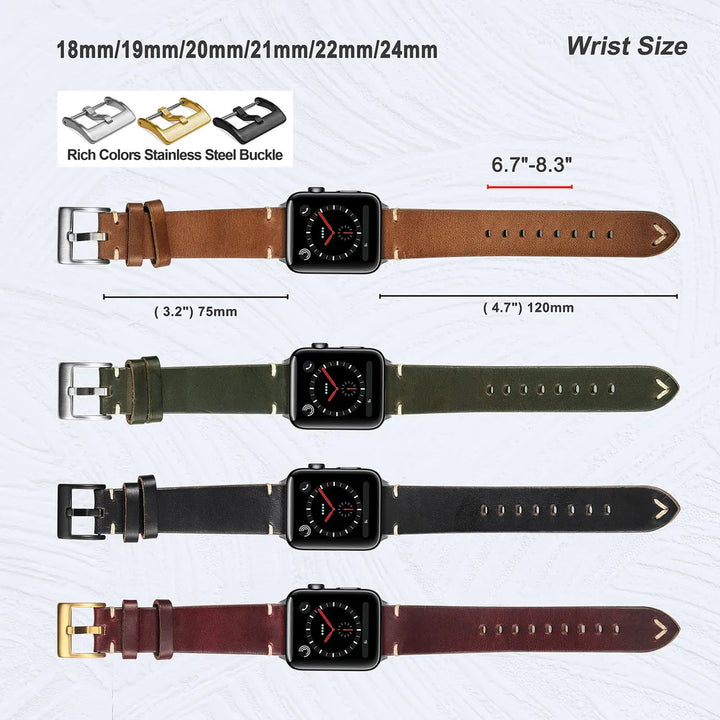 HEMSUT Horween Chromexcel Leather Watch Strap 19-22mm