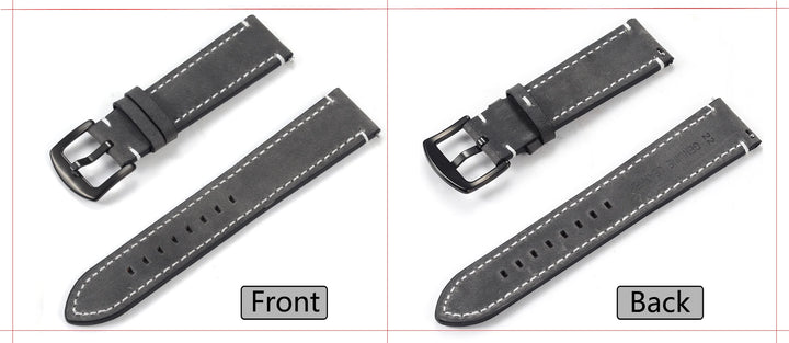 Genuine Leather Quick Release Watch Band 20–22mm for Huawei & Samsung Galaxy 45/46mm
