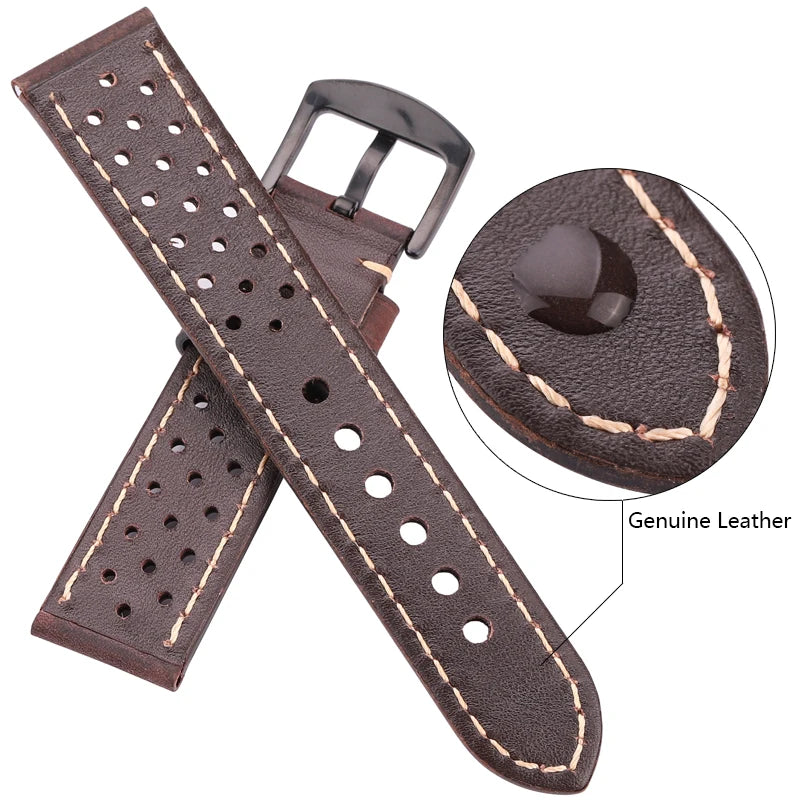 Cowhide Leather Watch Strap 20-22mm for Samsung Galaxy Watch
