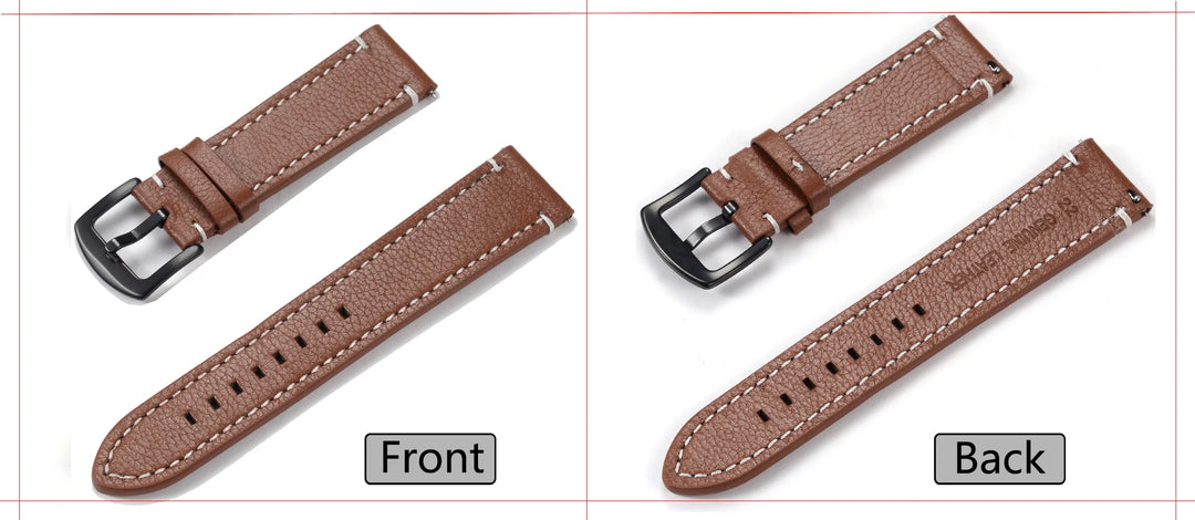 Men’s Genuine Leather Watch Band 22–24mm (Top Grain, High Quality)