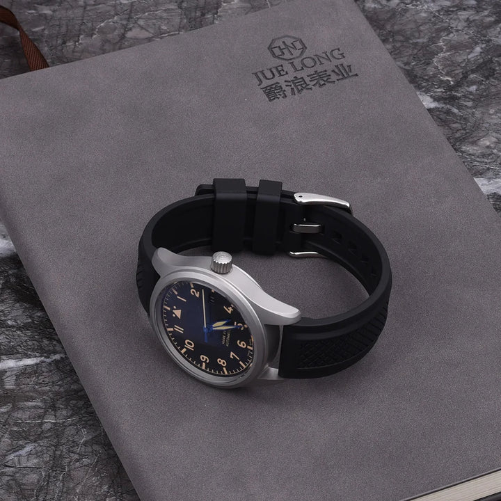 Quality Vulcanized FKM Rubber Watch Strap 20mm 22mm Black Blue Wristband Slide Keeper Ring With Quick Release Sport Watchband