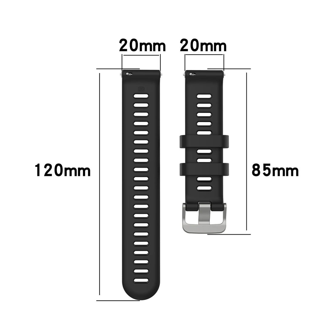 20mm Silicone Watch Strap for Garmin Forerunner, Vivoactive & Venu