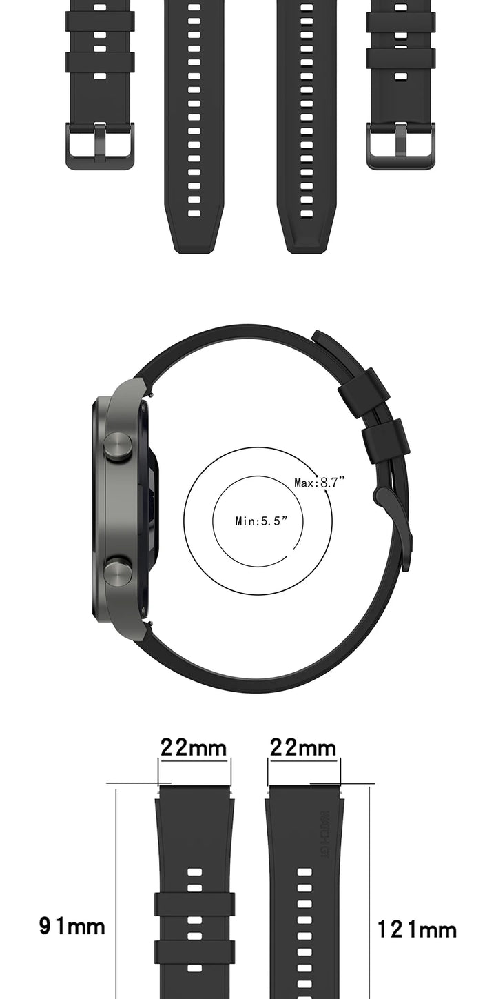 Official 22mm Silicone Band for Huawei Watch GT 2 & GT 3 Pro
