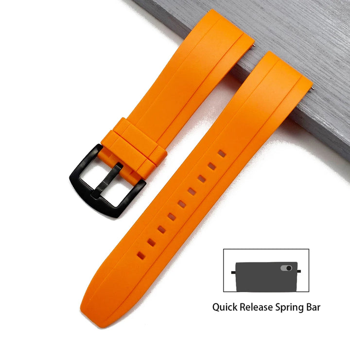 JUELONG Quick Release Watchbands Quality Silicone Rubber Watch Straps 20mm 22mm 24mm Waterproof Diving Men Watches Accessories