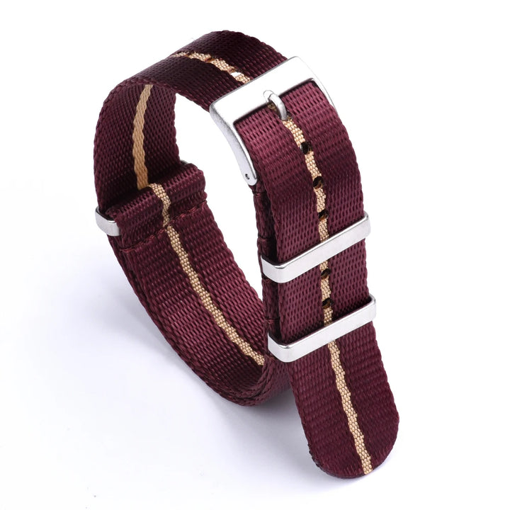 NATOBELT 20–22mm Premium Seatbelt Nylon & Sailcloth Watch Strap – Pin Buckle for Men’s Watches