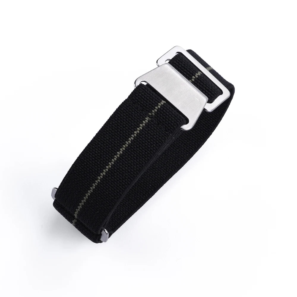 NATOBELT 60s French Troops Parachute Bag Elastic Strap 20mm 22mm Nylon Watchbands Man's Universal Smart Watch Fabric Wristband