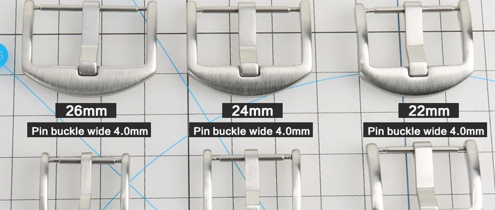 MAIKES Stainless Steel Watch Buckle 16mm 18mm 20mm 22mm 24mm Leather Strap Watch Clasp Black Rose Gold