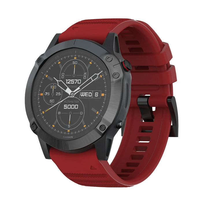 Quick-Fit Silicone Watch Strap – 22–26mm for Garmin Fenix & Epix