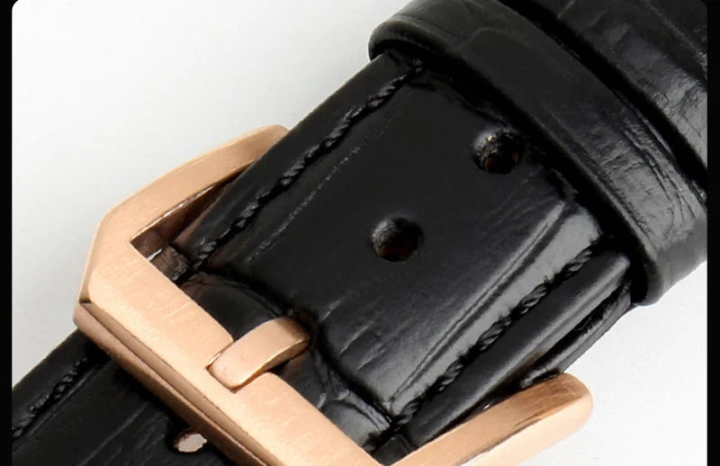 MAIKES Stainless Steel Watch Clasp 16mm 18mm 20mm 22mm Black Rose Gold Watch Buckle For Leather Watch Band