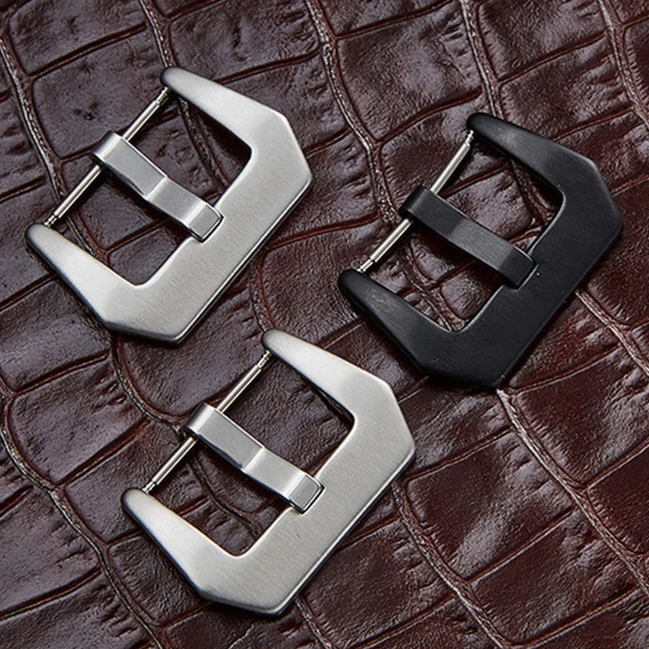 316L Stainless Steel Watch Buckle (16-26mm) – Silver & Black