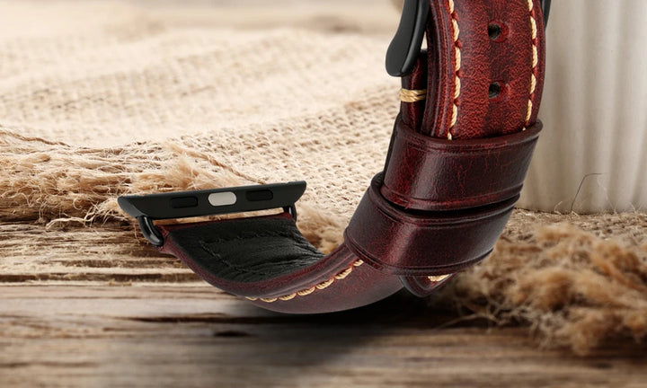 Vintage Cow Leather Apple Watch Strap – 40-45mm for Series 4-9 & SE