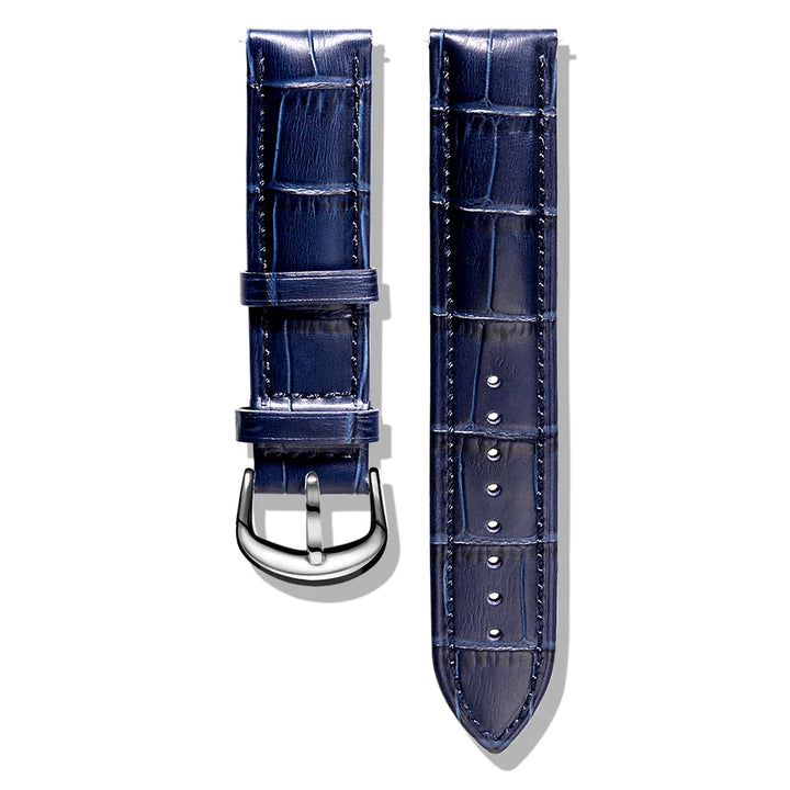 Alligator Embossed Leather Quick-Release Watch Band (16-22mm)