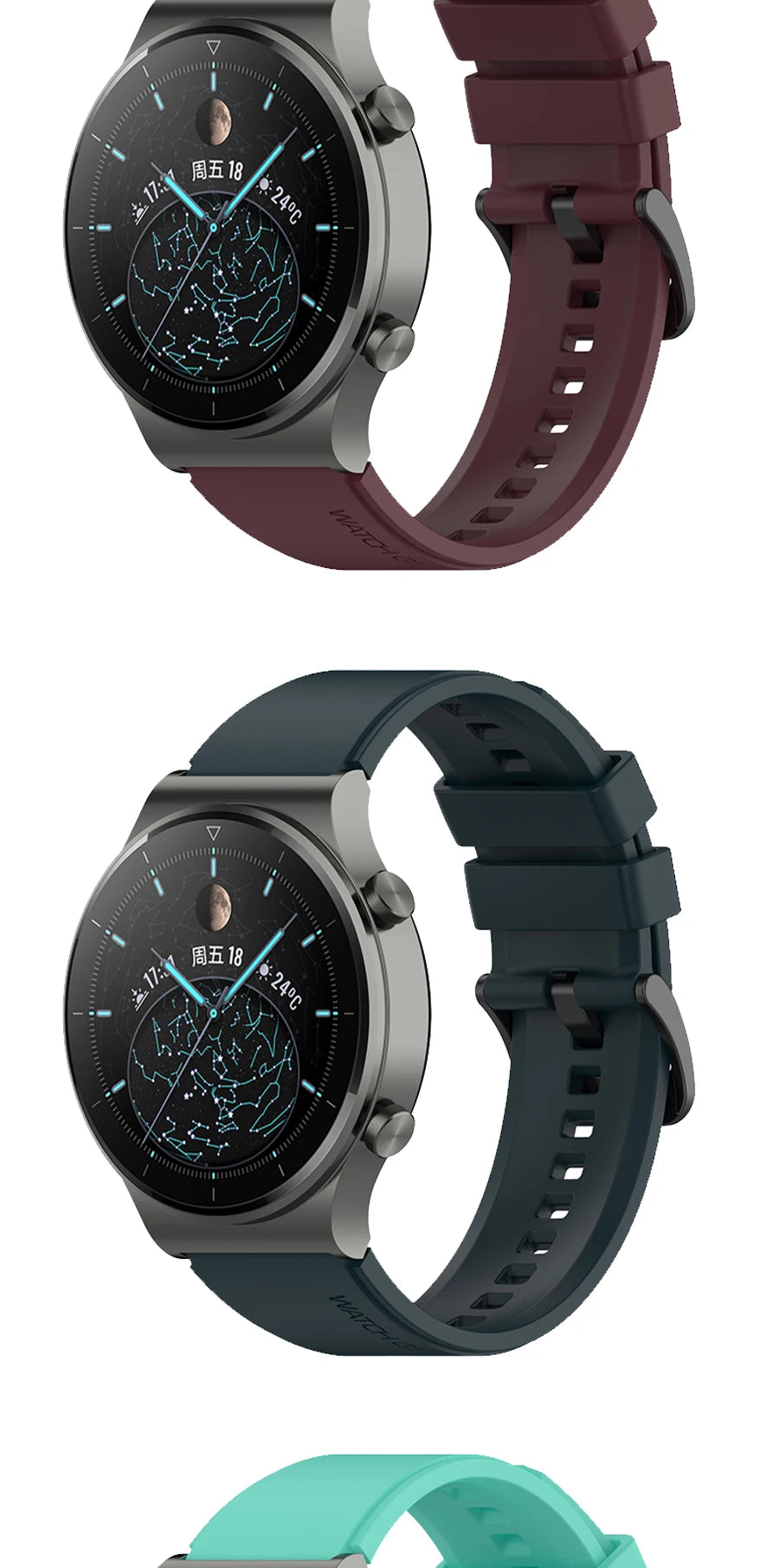 Official 22mm Silicone Band for Huawei Watch GT 2 & GT 3 Pro