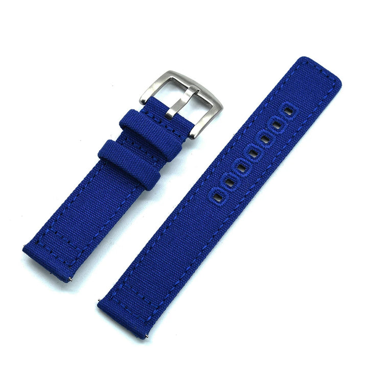 JUELONG Premium Nylon Sailcloth Watch Strap 20mm 22mm Canvas Sailcloth Watch Bands Quick Release Perfect Fit Flat End Universal