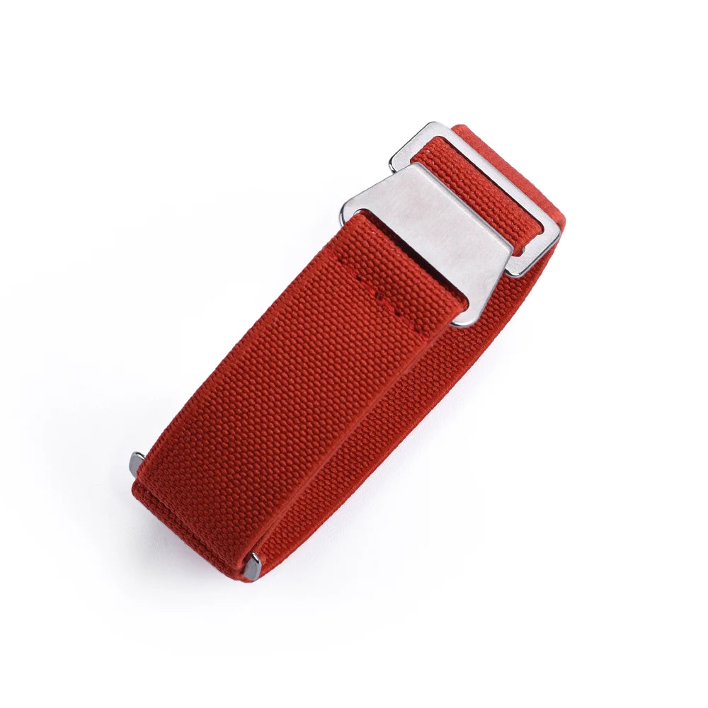 NATOBELT 60s French Troops Parachute Bag Elastic Strap 20mm 22mm Nylon Watchbands Man's Universal Smart Watch Fabric Wristband