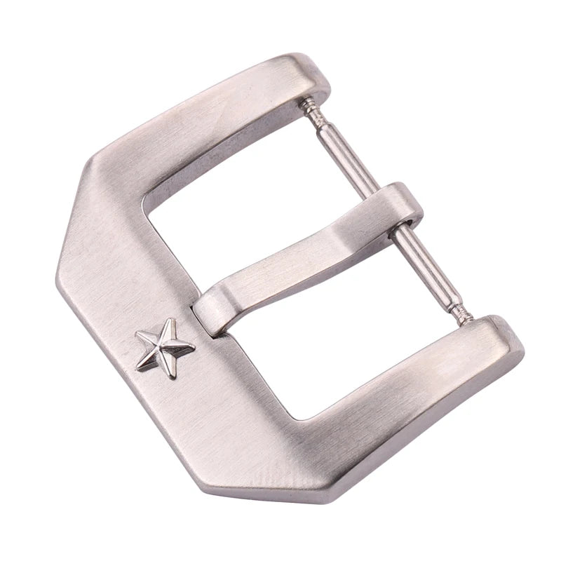 22mm Stainless Steel Watch Buckle – Brushed Silver