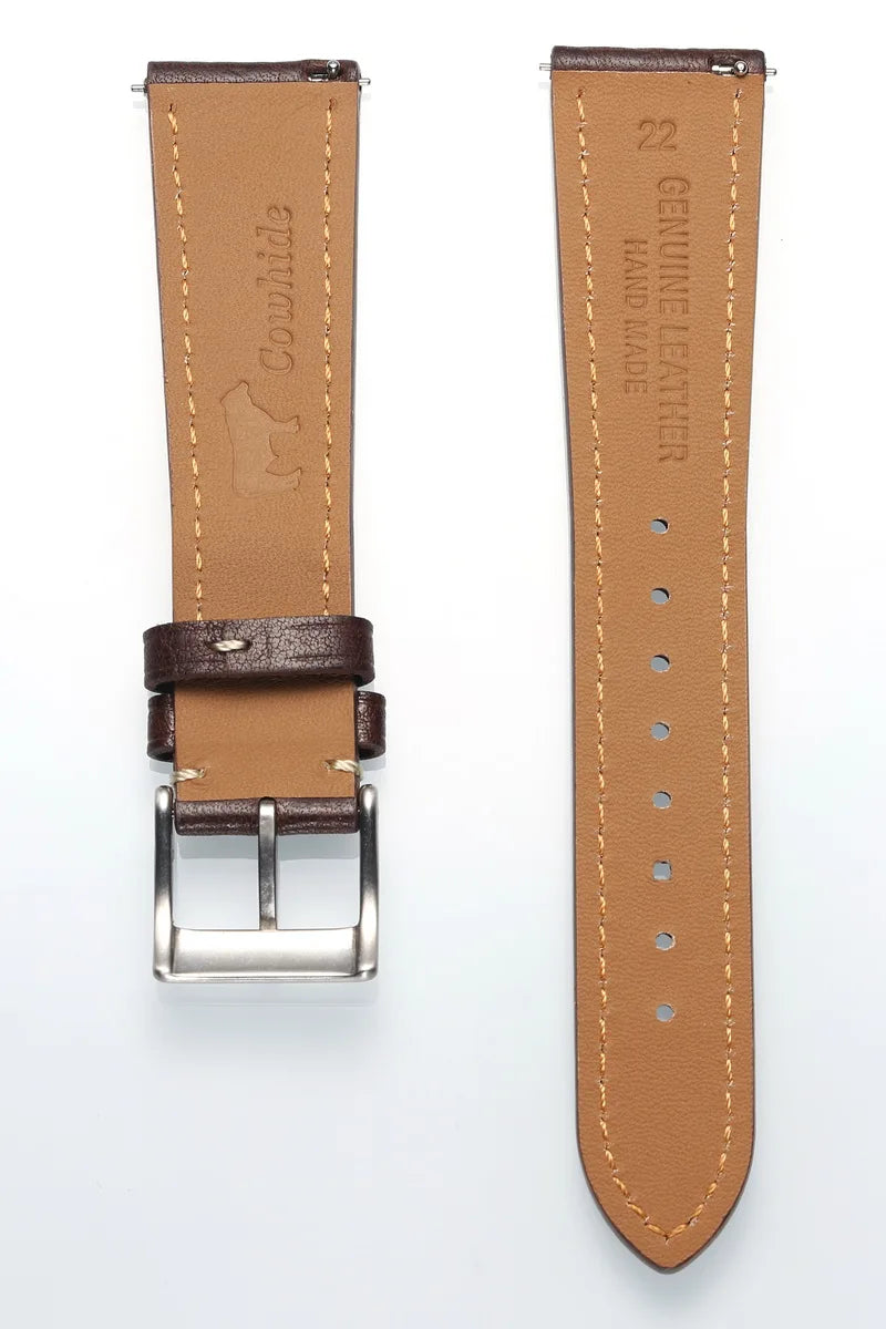 HEMSUT Italy Genuine Leather Watch Strap – Vintage, Handmade, Quick Release (18/20/22mm)