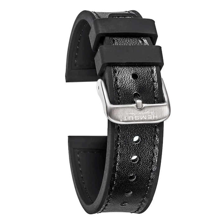Hemsut Cowhide & Silicone Watch Strap – 18–24mm Waterproof & Breathable