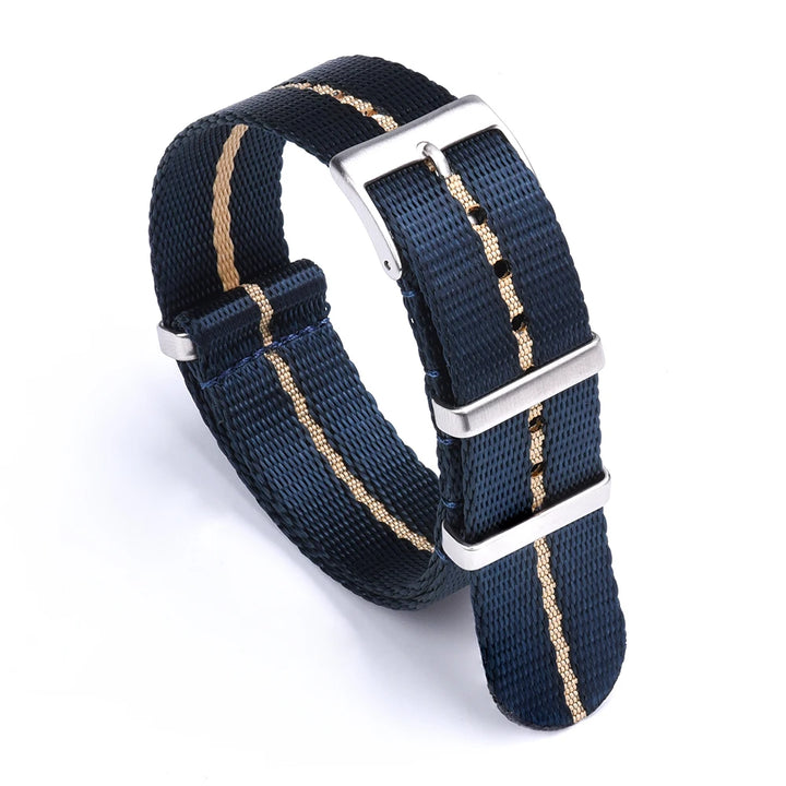 NATOBELT 20–22mm Premium Seatbelt Nylon & Sailcloth Watch Strap – Pin Buckle for Men’s Watches