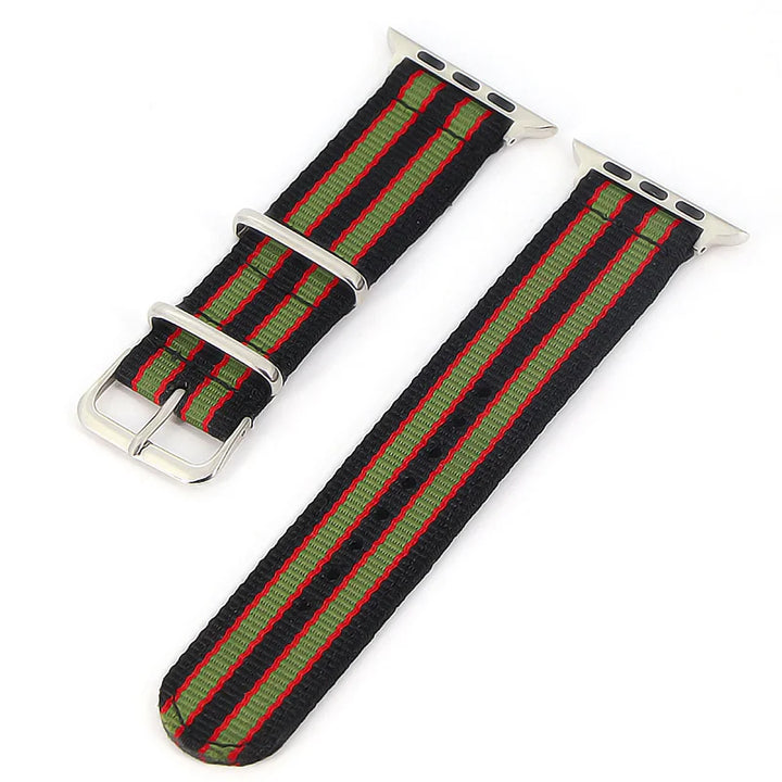 Nylon Watchband for iWatch 4 3 2 1 for Apple Watch Band 38mm 40mm Watch Strap 42mm 44mm Rainbow Wrist Bracelet