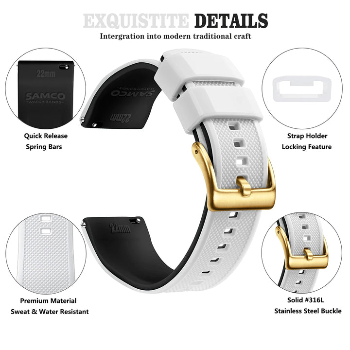 Premium Silicone Quick-Release Watch Band 18/20/22mm