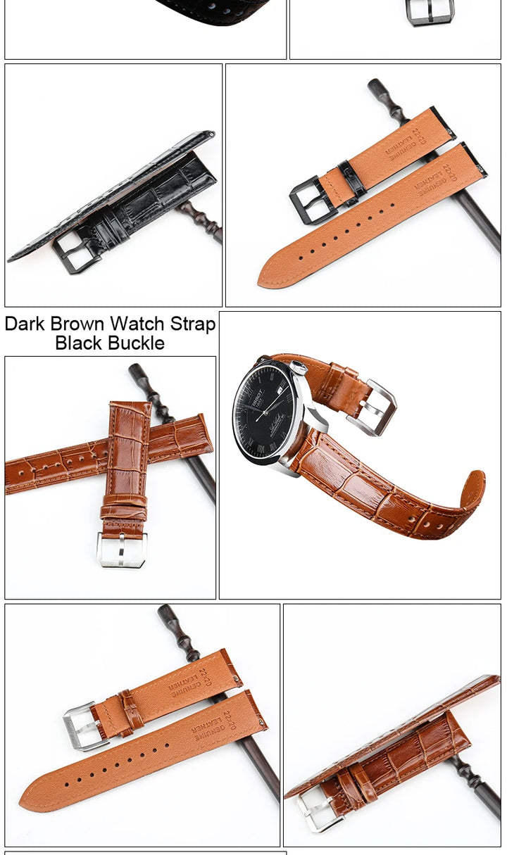Quick Release Leather Watch Band For Tissot Seiko Longines MIDO Watch Accessories Cow Leather Strap Bracelet Watchband