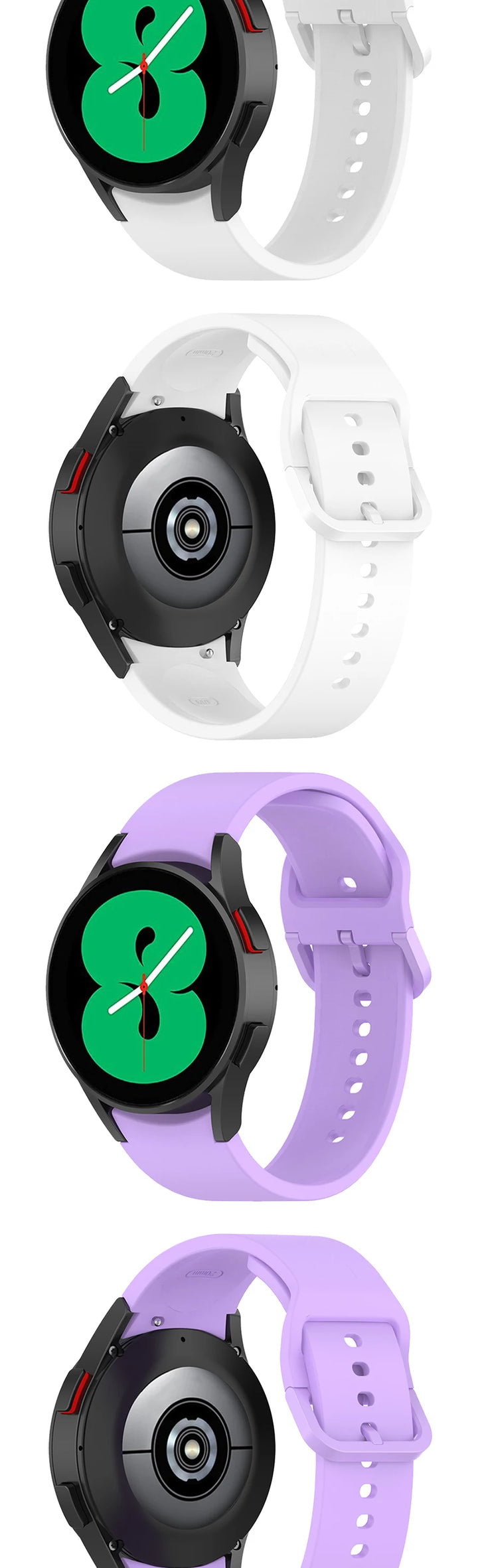 20mm Silicone Watch Strap for Samsung Galaxy Watch 40–46mm Sports Band