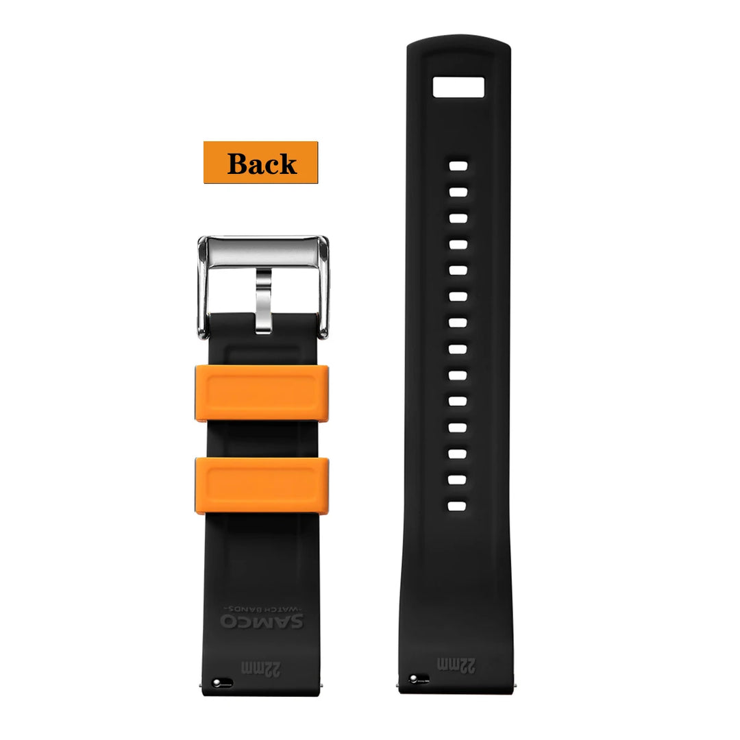Premium Silicone Rubber Watch Band 18–22mm (Quick Release)