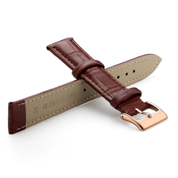 Premium Genuine Leather Watch Strap – 12–24mm with Tool