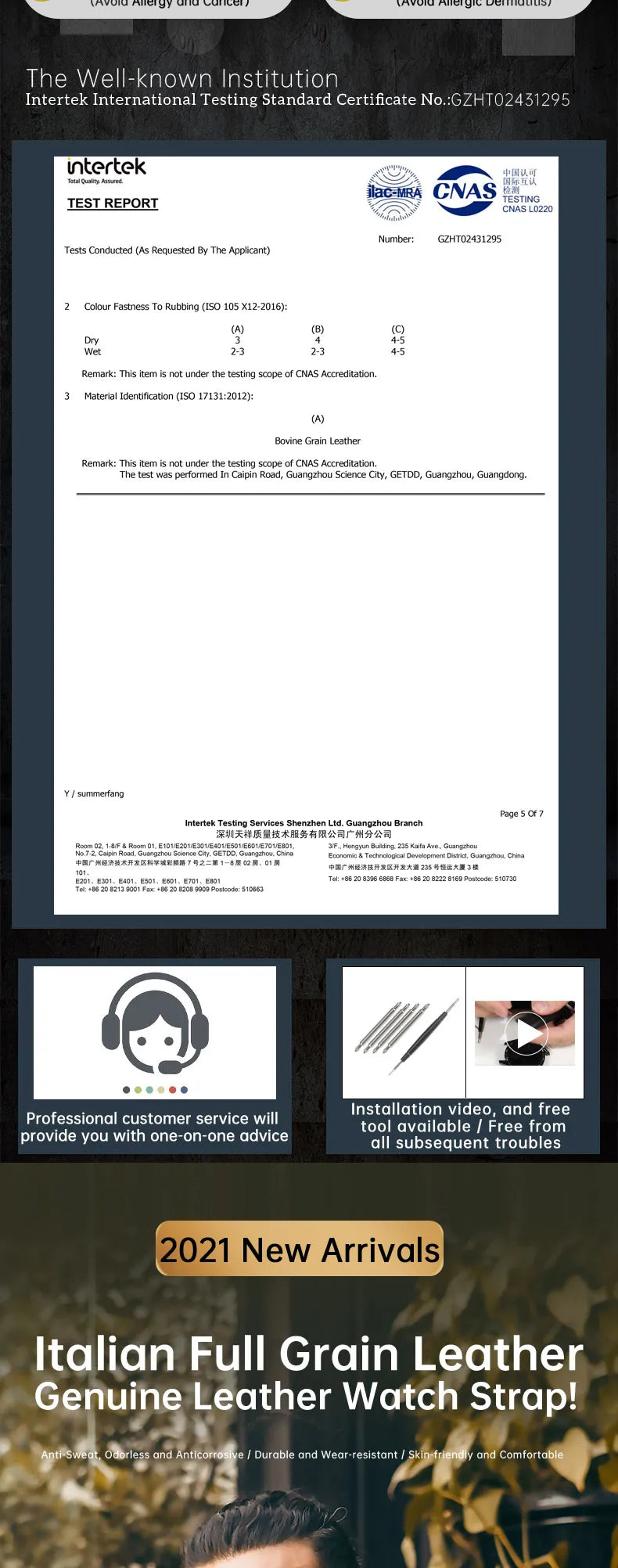 MAIKES Watch Band Handmade Genuine Leather Strap 20mm 22mm 24mm Men With Stainless Steel Buckle For Panerai Tissot Watchband