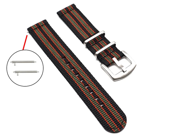 NATOBELT Nylon Sailcloth Strap 18mm 20mm 22mm Spring Military Quick Release Watchband For Watch Accessories Replacement Bracelet