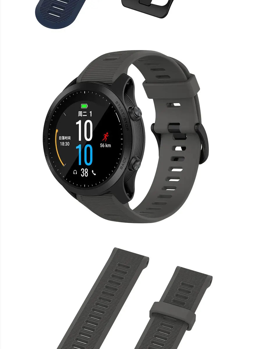22mm Soft Silicone Strap for Garmin Forerunner & Fenix Series