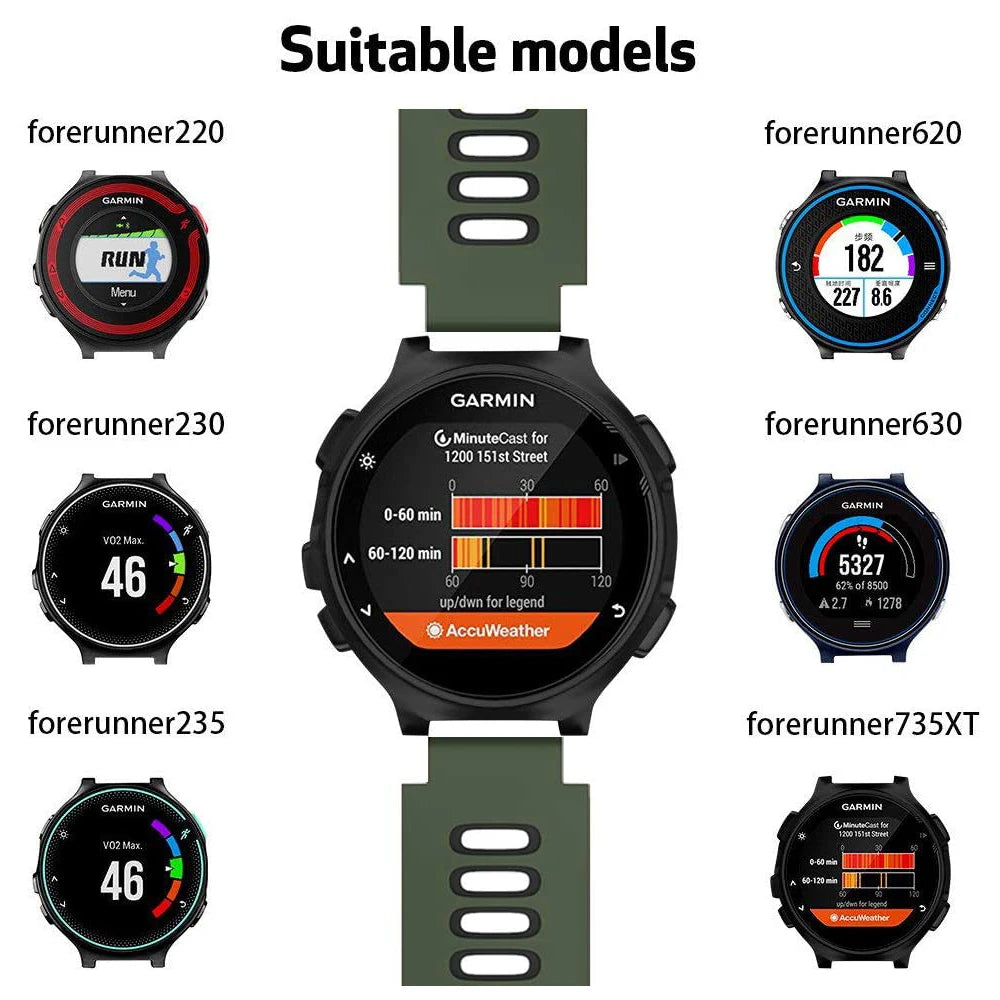 Silicone Smart Watch Band for Garmin Forerunner 220/230/235/620/630/735XT