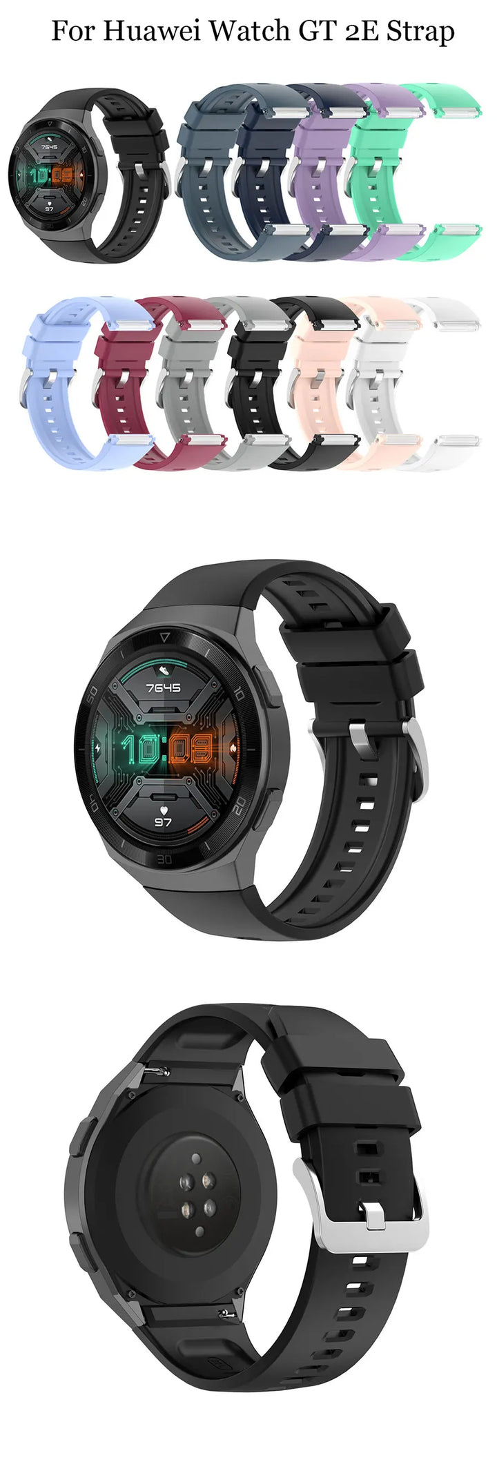 22mm Silicone Strap for HUAWEI Watch GT 2E