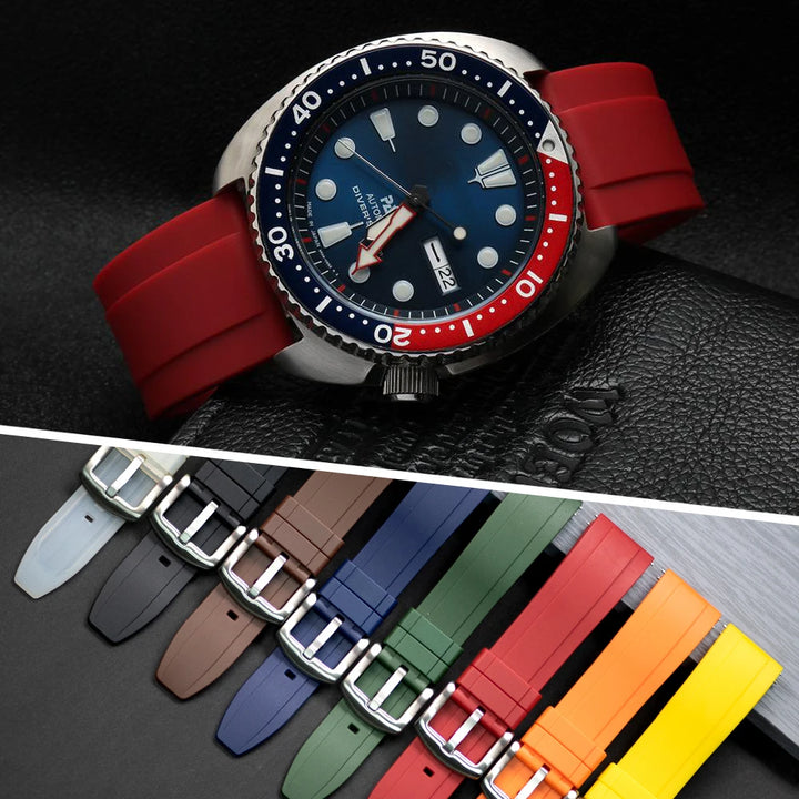 JUELONG Quick Release Watchbands Quality Silicone Rubber Watch Straps 20mm 22mm 24mm Waterproof Diving Men Watches Accessories
