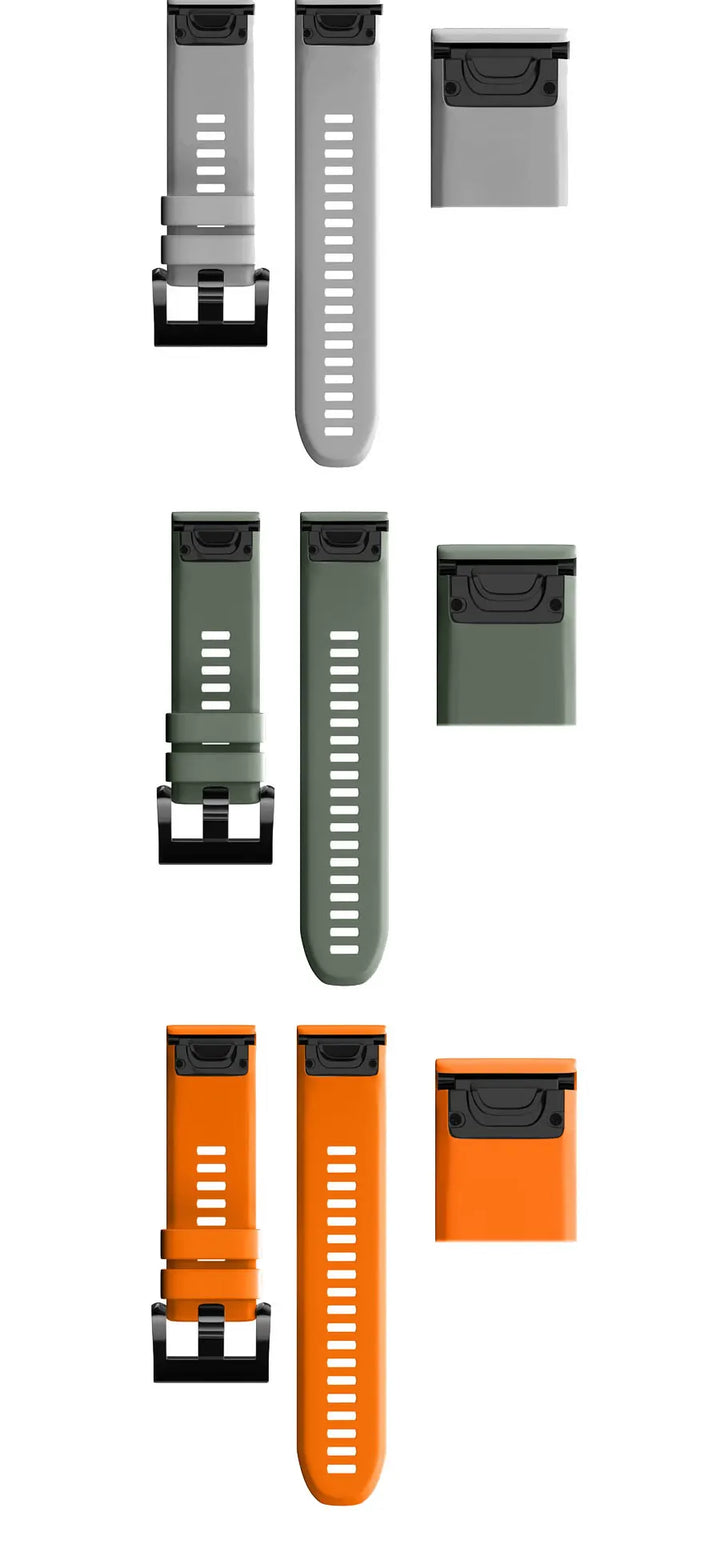 Quick-Release Silicone Sport Strap for Garmin Fenix & Forerunner