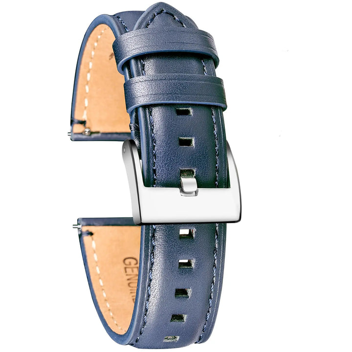 HEMSUT Genuine Cowhide Leather Quick-Release Watch Strap (18-24mm)