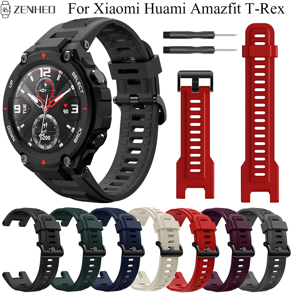 Silicone Watch Strap for Amazfit T-Rex & T-Rex Pro