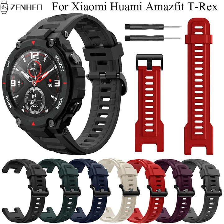 Silicone Watch Strap for Amazfit T-Rex & T-Rex Pro