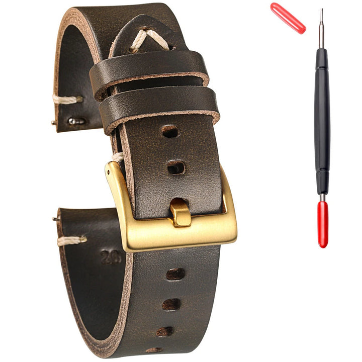 HEMSUT Horween Chromexcel Leather Watch Strap 19-22mm