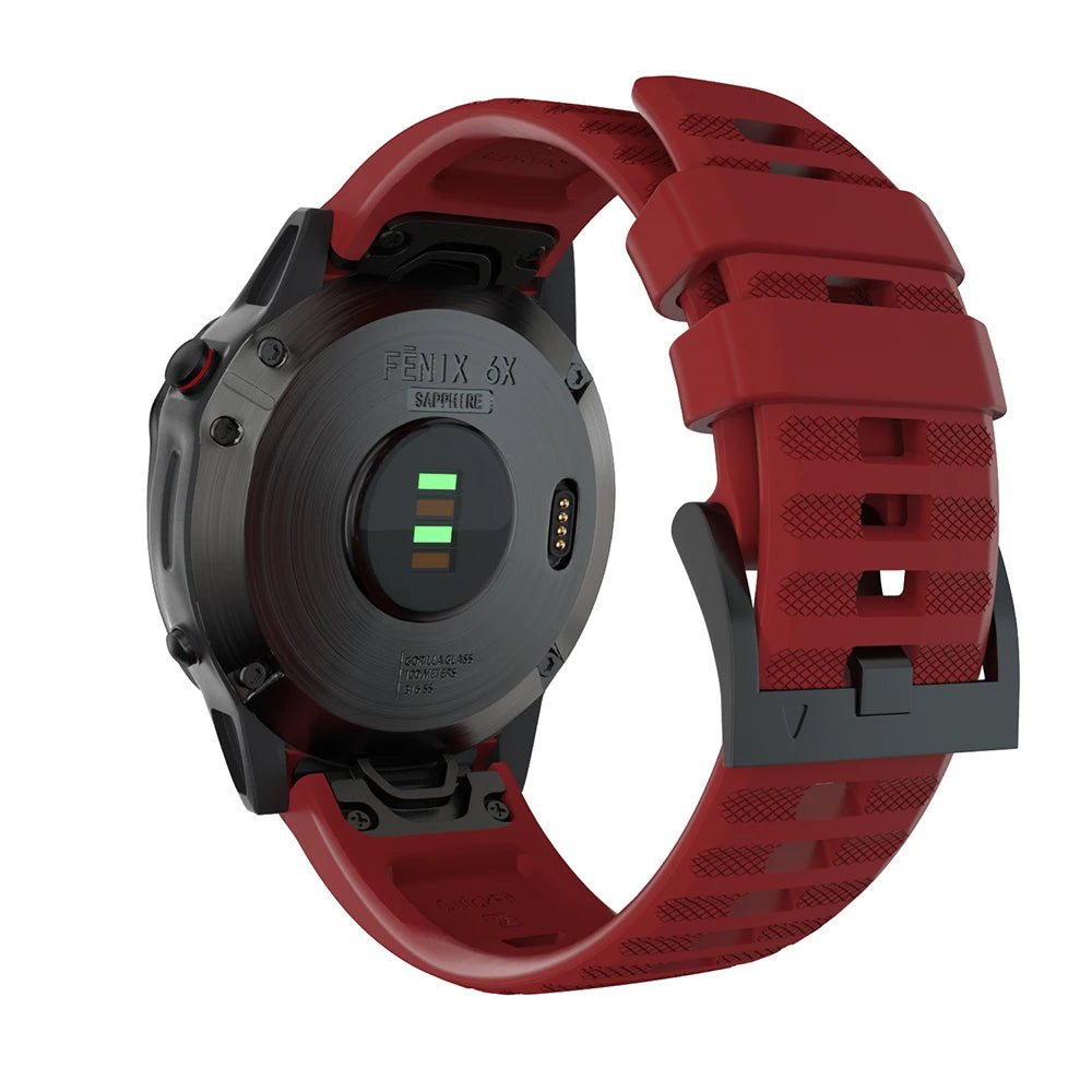Quick-Fit Silicone Watch Strap – 22–26mm for Garmin Fenix & Epix