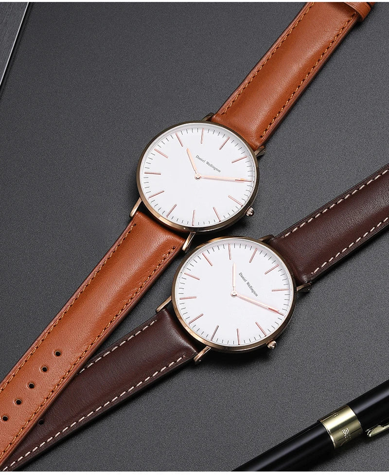 Thin Genuine Leather Watch Strap Band 12–22mm (Watch Band Belt)
