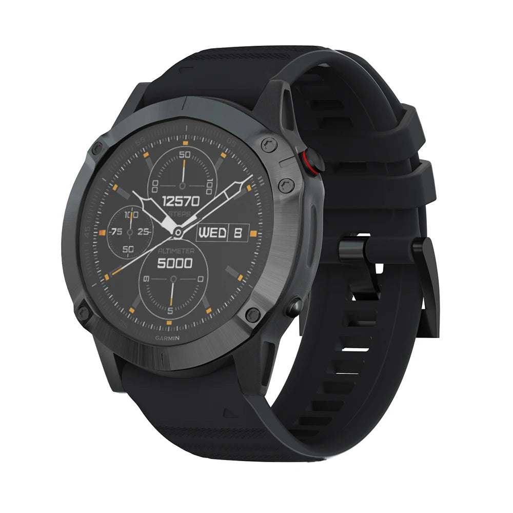 Quick-Fit Silicone Watch Strap – 22–26mm for Garmin Fenix & Epix
