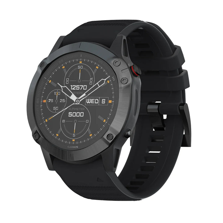 Quick-Fit Silicone Watch Strap – 22–26mm for Garmin Fenix & Epix