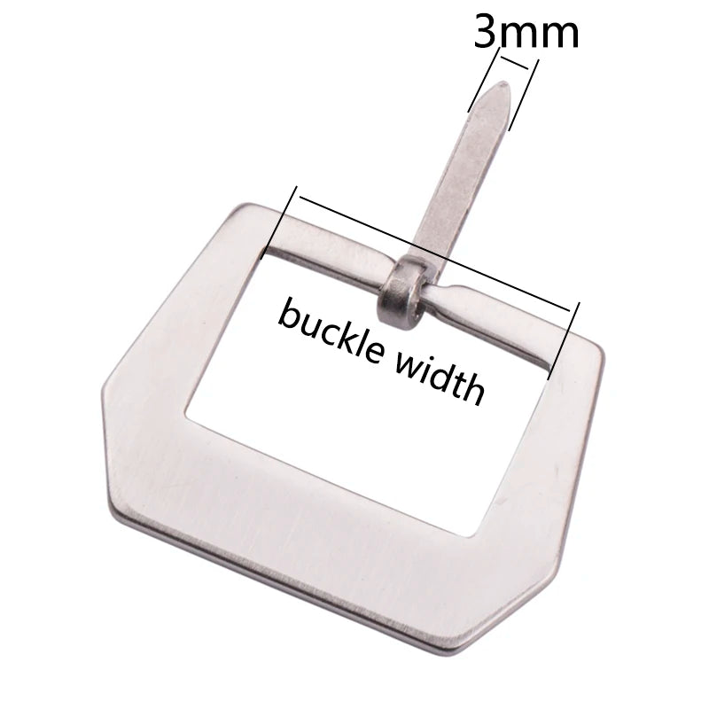 316L Stainless Steel Watch Buckle – Brushed Clasp, 18–26mm