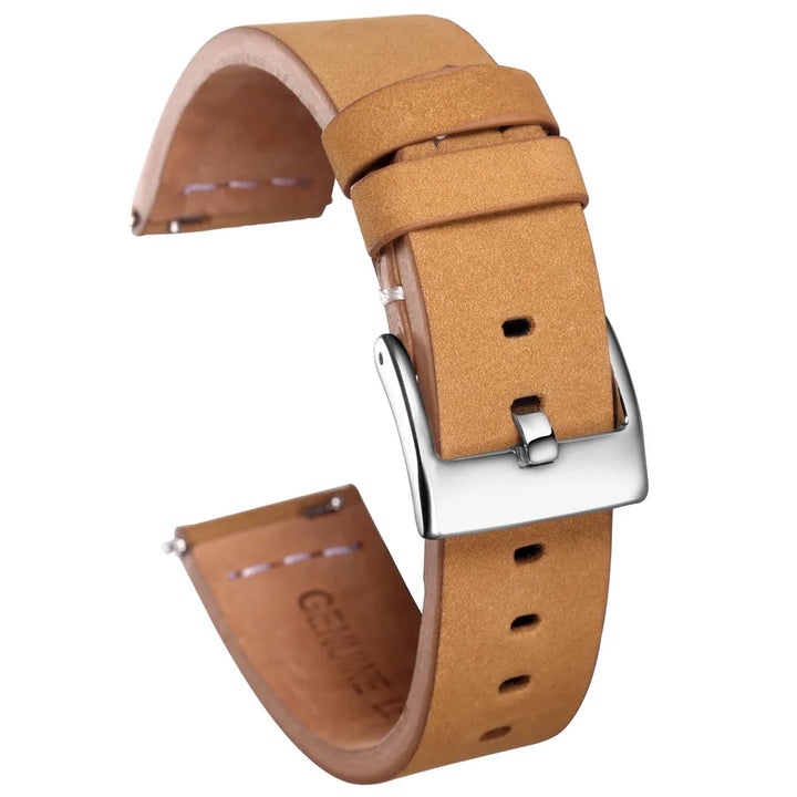 Hemsut Quick Release Leather Watch Bands Saddle Calf Handmade Vintage Leather Watch Strap 18mm 20mm 22mm